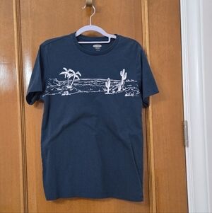 Old Navy Navy Short Sleeve Desert Graphic Tee